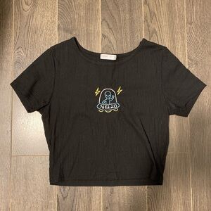 black croptop - size S